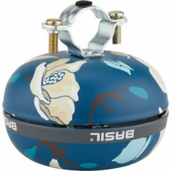 Basil Magnolia Fahrradklingel Ø80mm Blau/beige -City Herrenräder Verkaufsladen basil big bell magnolia glocke teal blue 3