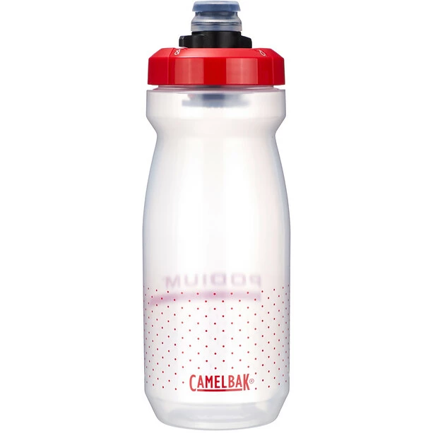 CamelBak Podium Flasche 620ml Transparent/rot 4 CamelBak Podium Flasche 620ml Transparent/rot – Bild 2