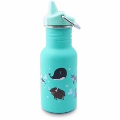 Klean Kanteen Classic Animals Trinkflasche 355ml Mit Sippy Cap Kinder Türkis