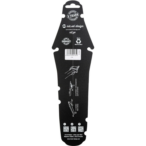 Riesel-design Riesel Design Rit:ze Hinteres Schutzblech Orange/schwarz 4 Riesel-design Riesel Design Rit:ze Hinteres Schutzblech Orange/schwarz – Bild 2