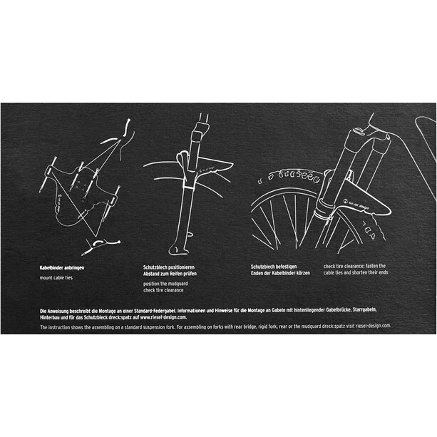 Riesel-design Riesel Design Schlamm:PE Vorderes Schutzblech 26-29" Schwarz/blau 5 Riesel-design Riesel Design Schlamm:PE Vorderes Schutzblech 26-29" Schwarz/blau – Bild 3