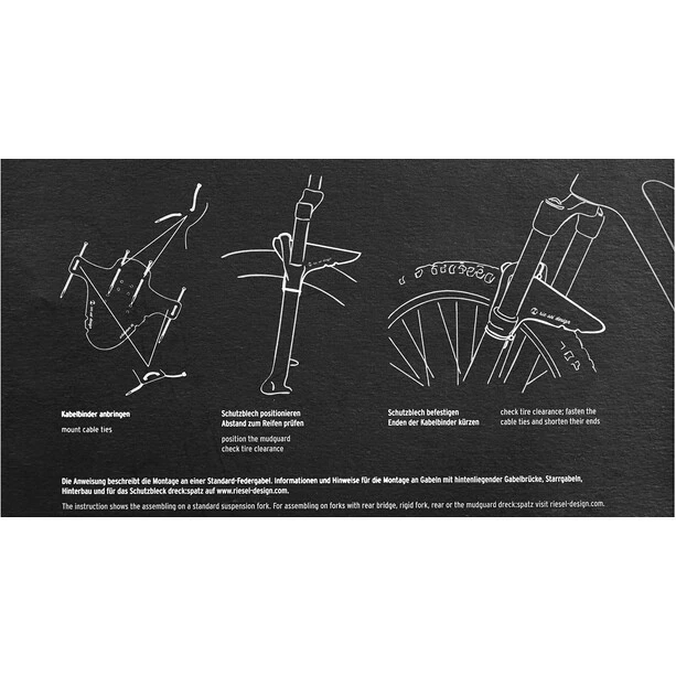 Riesel-design Riesel Design Schlamm:PE Vorderes Schutzblech 26-29" Schwarz 5 Riesel-design Riesel Design Schlamm:PE Vorderes Schutzblech 26-29" Schwarz – Bild 3