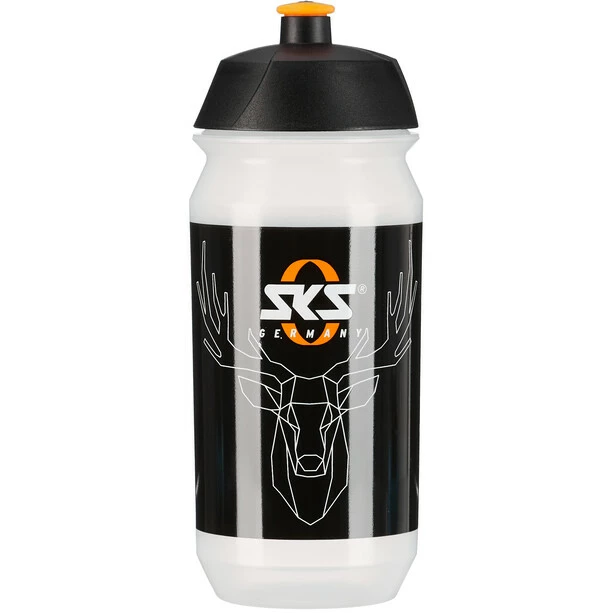 SKS Hirsch Trinkflasche 500ml Schwarz/weiß 3 SKS Hirsch Trinkflasche 500ml Schwarz/weiß